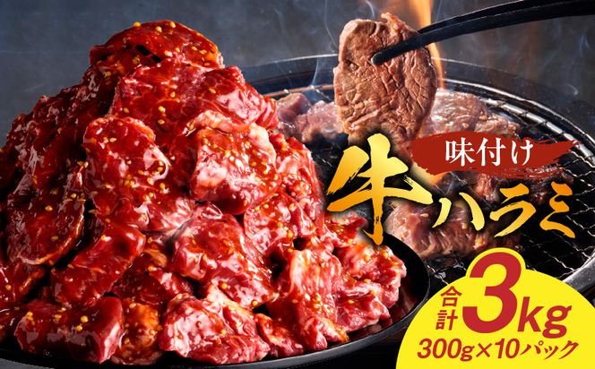 【食肉総合卸 丸正】牛ハラミ味付け 3.0kg［153M15］