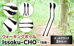 【R17014】ウォーキング Issoku-CHO（1足長） オールブラック 2本セット