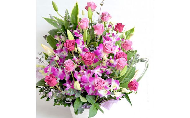 【母の日】豪華アレンジ-玲於 -レオ-ハイクラスバージョン＜お届け日：2026年5/4～5/10 当店おまかせ ＞母の日カード付き【 母の日 ギフト アレンジ 花 贈り物 大阪府 門真市 】 272230_BG155