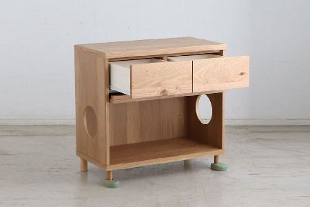 【東馬家具】TRM018 のぞきみチェスト【天然木 ナチュラルデザイン 収納アイテム 猫 匂い防止 マガジンラック 普段使い キュート 完成品 脚のみ取付】(H060615)