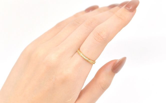 0.3ct フルエタニティリング  イエローゴールド 管理番号RTJ-013 246-004-a