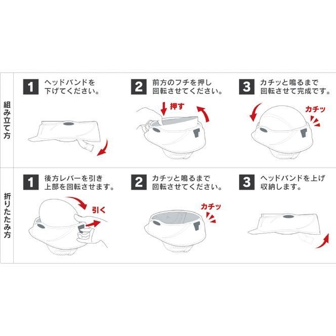 【防災用】【厚生労働省　適合品】回転式折りたたみヘルメット　Crubo130　ホワイト　【災害時 災害対策 防災 地震 安心安全 防災グッズ 備え 備蓄】(CP201)