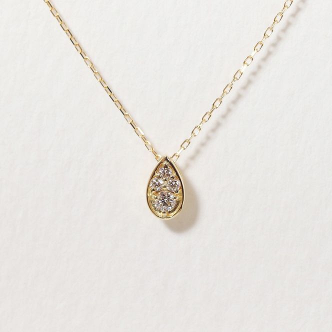 K18 0.06ct しずくダイヤモンドペンダント　BQ-229