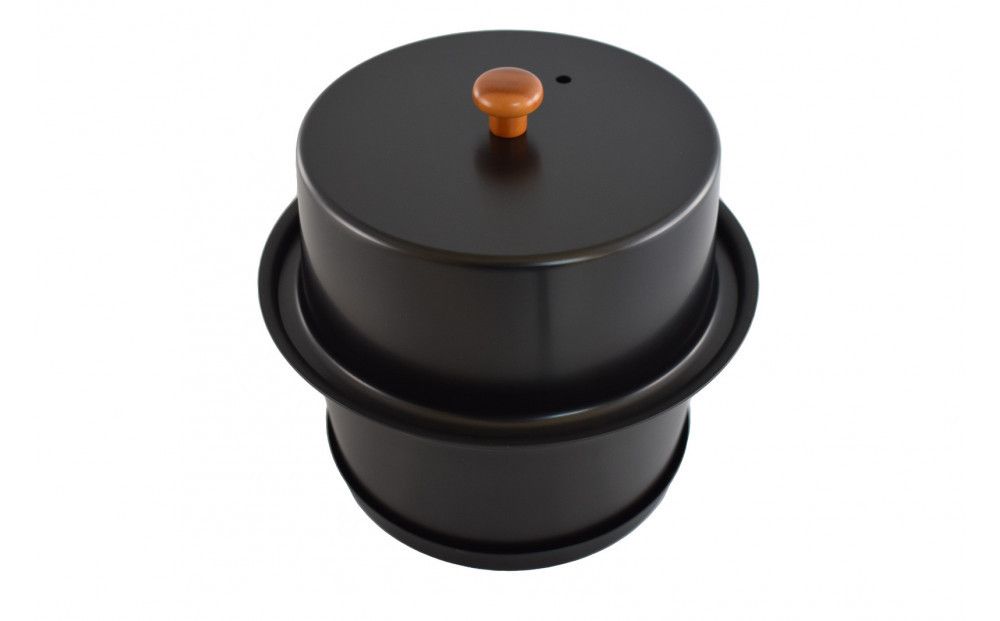 [グラファイトブラック]様々な熱源に対応可能なコンパクトアルミスモーカー 141305_CV05VC01