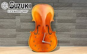 バイオリン職人が手掛けた“本物の“バイオリン時計【オモテ板使用】（壁掛けタイプ） 232238_AD77-PR