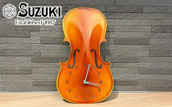 バイオリン職人が手掛けた“本物の“バイオリン時計【オモテ板使用】（壁掛けタイプ） 232238_AD77-PR