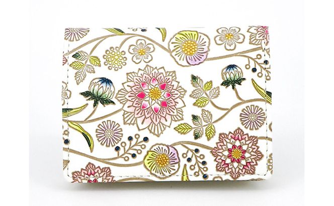 【文庫屋大関】箱まち小銭入れ　ダリア＜ベリーピンク＞【皮革工芸品】 ファッション小物 財布 民芸品 