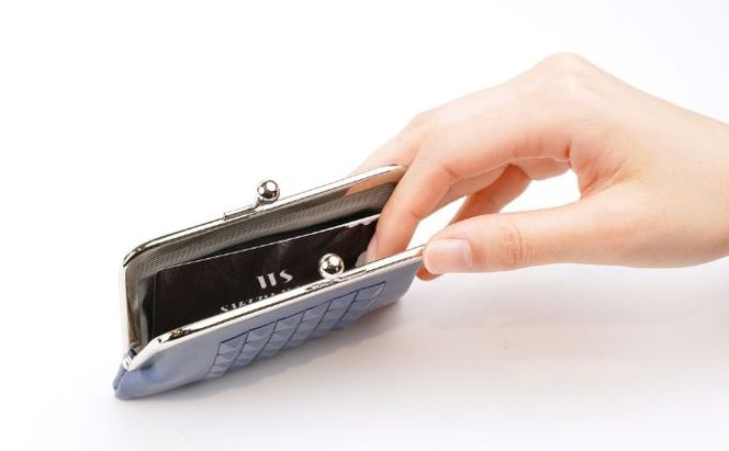 財布 SAKURA WAQS TOKYO GA-MA テトラシリーズ ( 黒 紺 ) 小銭入れ 革 牛革 革製品 皮革製品サイフ カード お札 鍵 ワイヤレスイヤフォン 薬ケース 薬入れ  ポーチ ビジネス 名刺入れ 小物 ファッション 伝統工芸 ガマグチ 