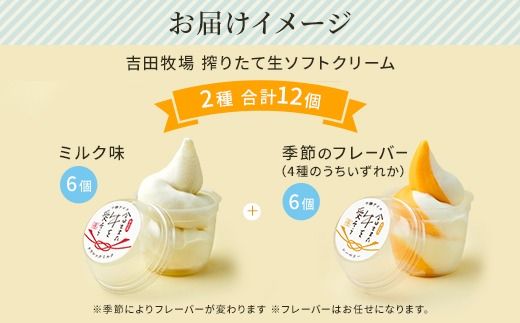 北海道 古田牧場 生 ソフトクリーム 2種 140ml×12個 ミルク 季節限定 牧場 アイスクリーム 牛乳 生乳 スイーツ デザート 詰め合わせ 詰合せ 十勝 士幌町【MB01】