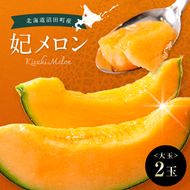 【先行予約】令和8年産 妃メロン 赤肉 大玉 2玉（令和8年7月下旬～8月中旬発送予定） 北海道 n-0189