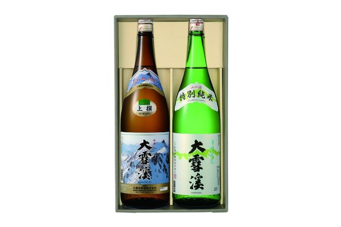 日本酒 飲み比べセット 大雪渓 安曇野 山の宴セット 1.8L 2本 セット [大雪渓酒造 長野県 池田町 48110827] 地酒 辛口 スッキリ 飲み比べ 長野 上撰 特別純米酒 純米酒 酒 お酒 1.8 一升瓶