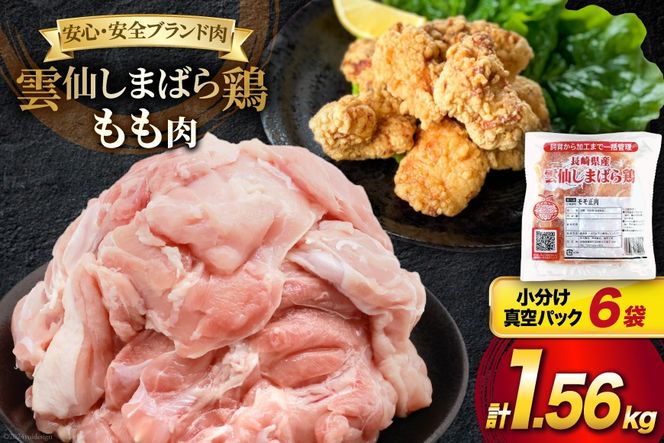 BI082 鶏肉 雲仙しまばら鶏 もも肉 260g 6袋 計1.56kg [ 小分け 鶏もも肉 若鶏 とりもも肉 とりもも 肉 チキン 真空パック 大光食品 長崎県 島原市 ]