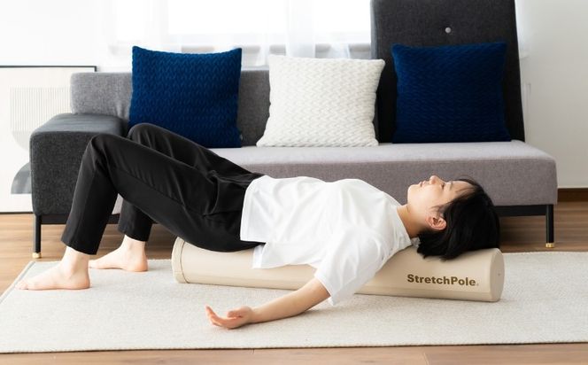 100F073 【LPN社製】ストレッチポールEX アイボリー【正規品 セルフケア ストレッチ エクササイズ 腰痛 肩こり 体幹 コアトレ】