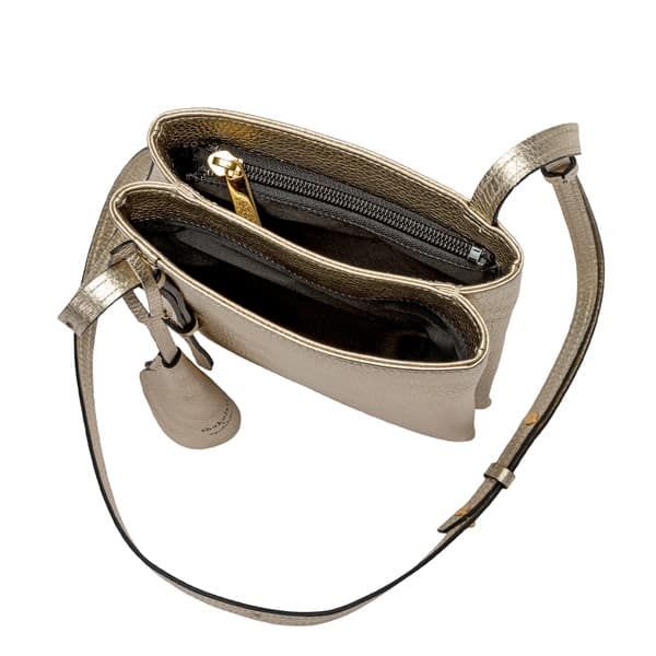 豊岡鞄 Shokolatt ショルダーポーチ 2層式 大 ゴールド