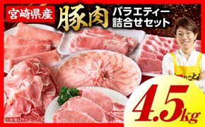 豚肉バラエティー詰合せセット【4.5kg】豚肉 豚肉詰め合わせ セット 小間切れ ウデ モモ スライス ロース バラ 肩ロース とんかつ 冷しゃぶ 豚汁 生姜焼き 国産 プレゼント 贈答 贈り物 ギフト