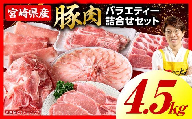 豚肉バラエティー詰合せセット【4.5kg】豚肉 豚肉詰め合わせ セット 小間切れ ウデ モモ スライス ロース バラ 肩ロース とんかつ 冷しゃぶ 豚汁 生姜焼き 国産 プレゼント 贈答 贈り物 ギフト