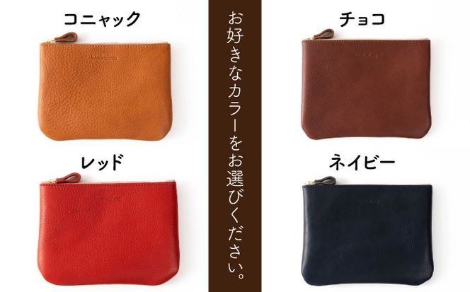 マチなしのファスナーポーチ Msize 糸島市 / LADIES&GENTLEMEN 本革 革製品[ADK080]
