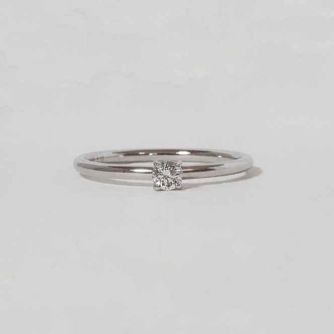 プラチナ ハート枠 0.10ct ダイヤモンドリング　BQ-210