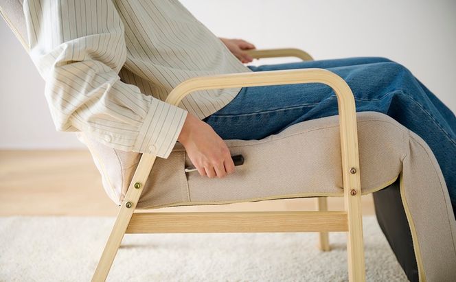 リクライニングウッドアームチェア FACR-RHB アイボリー リクライニングチェア 一人掛け リクライニング 座椅子 一人用 ソファー 高齢者 肘掛付 背もたれ ヘッドレスト フットレスト 椅子 プレゼント アイリスオーヤマ