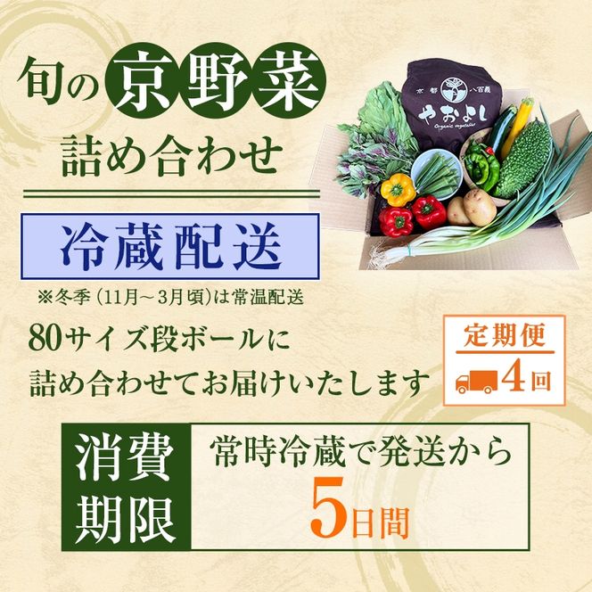 野菜 お米 【 定期便 4回 】 詰め合わせ セット 無農薬 野菜セット 米 2kg 栽培期間中農薬不使用 2キロ 京都 京野菜 丹波野菜 京都やおよし 産直 新鮮 オーガニック 腸活 タイパ 詰めあわせ 食育 健康 ギフト