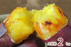 熟成紅はるかの冷凍焼き芋約1.8kg＋おまかせ品種さつまいも　合計約2kg｜さつまいも サツマイモ さつま芋 焼き芋 やきいも 冷凍 冷凍焼き芋 紅はるか 茨城県 行方市(EY-5)