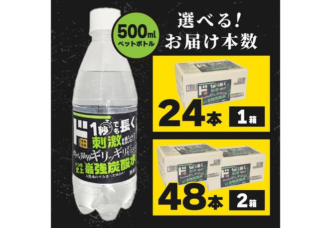 【選べる本数】ド情熱価格 強炭酸水 グレープフルーツ味 500ml（24本/48本）  強炭酸水 炭酸 炭酸水 割り材 フレーバー 防災 山梨 富士吉田