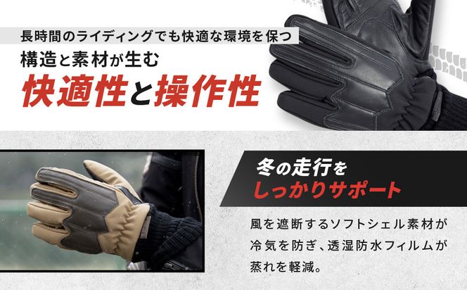 【デグナー】ウィンターソフトシェルグローブ[WG-52]〈ブラック・XL〉｜京都 バイクギア 人気ブランド バイク［ 京都 バイク 革製品 ブランド 人気 おすすめ 革 ツーリング ライダー バイカー バイクギア メーカー ギア パーツ お取り寄せ 送料無料 ふるさと納税 ］ 261009_A-JR171VC03A
