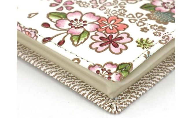 【文庫屋大関】箱まち小銭入れ かすみ桜【皮革工芸品】 革製品 工芸品 民芸品 牛革 財布 小銭入れ 小物入れ お祝い ギフト プレゼント 墨田区 東京都