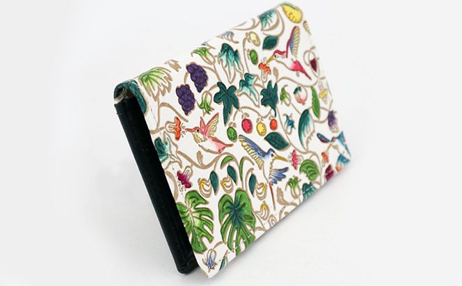 パスケース ハチドリの憂鬱 文庫屋大関 名刺入れ カードホルダー 名刺ケース 名刺ホルダー カード入れ 定期入れ 定期ケース 小物 革小物 革製品 革 民芸品 鳥グッズ 日本製 東京 東京都 墨田区　お届け：発送可能時期より順次配送