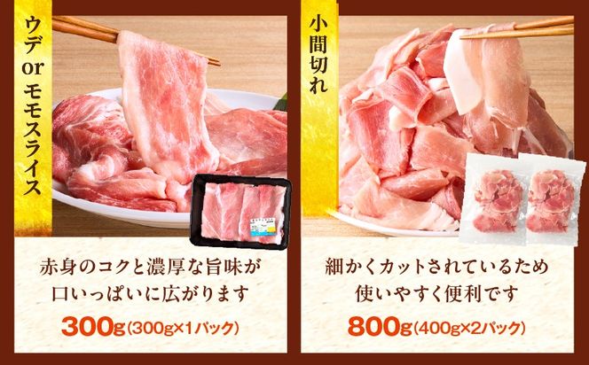 豚肉バラエティー詰合せセット【2.3kg】豚肉 豚肉詰め合わせ セット 小間切れ ウデ モモ スライス ロース バラ 肩ロース とんかつ 冷しゃぶ 豚汁 生姜焼き 国産 プレゼント 贈答 贈り物 ギフト_kn085-013