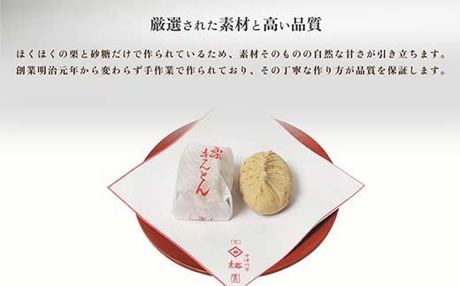 ＜御菓子司梅園＞ 栗きんとん10個 【12月お届け】 栗きんとん 和菓子 菓子 スイーツ 秋 限定 詰め合わせ 冷蔵 岐阜県 F4N-2386