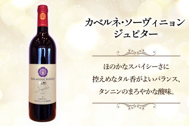 ワイン メルキュール ジュピター 赤 白 飲み比べ 750ml 2本 [ヴィニョブル安曇野 長野県 池田町 48110837] 赤ワイン 白ワイン わいん お酒 酒 Wine ソーヴィニヨン カベルネ 長野 長野県産 飲み比べセット セット
