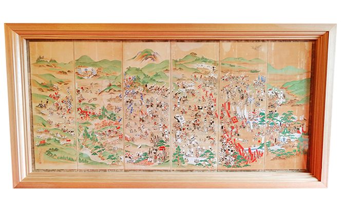 関ヶ原合戦図屏風が関が原ブランド木製額に入っちゃいました