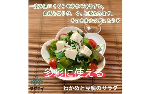 【定期便/年６回/奇数月お届け】釜揚げ塩蔵わかめ（120g×5パック）【マサエイ水産加工】_HB0097