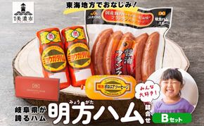 明方 ハム Bセット ボロニア ソーセージ フランクフルト JA ブランド 豚肉 お肉 国産 熟成 塩分 控えめ 豚腸 バーベキュー BBQ 加工品 お取り寄せ 贈答 ギフト 送料無料 めぐみの農業協同組合 岐阜県 美濃市