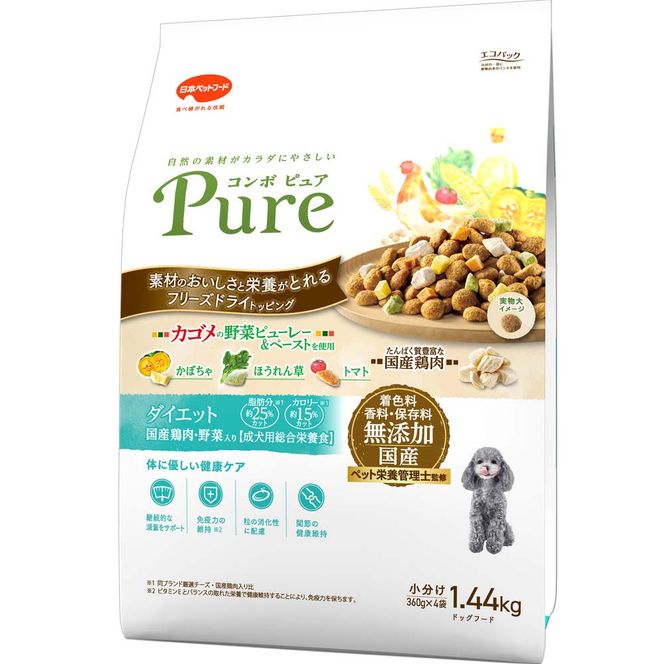 コンボ ピュア ドッグ ダイエット 1.44kg ｘ8(ケース単位) ドッグフード
