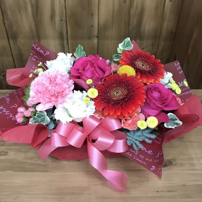 お誕生日 アレンジメント 花 ギフト 誕生日 植物 季節 生花 おまかせ アレンジ プレゼント 贈答 贈り物 祝い 母の日 インテリア 立花ガーデン 静岡県 藤枝市