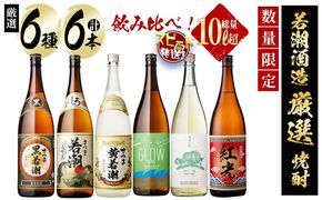 ＜入金確認後、2週間以内に発送！＞まるごと若潮酒造6本セット(白若潮・黒若潮・黄若潮・紅光・歩く一日・GLOW EP05 1800ｍl) e6-002-2w