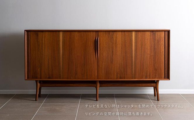 【FILE FURNITURE WORKS】TVキャビネット＜SHUTTER TV CABINET＞［ 京都 家具 インテリア テレビ おしゃれ 人気 おすすめ 国産 職人 一点もの オーダー 東京 田園調布 ショールーム 通販 送料無料 ふるさと納税  ］ 261009_B-UK09