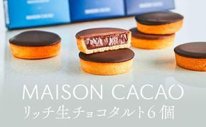 【ふるさと納税】MAISON CACAO メゾンカカオ 濃厚生チョコタルト 6個セット (3種×各2個) 3種の食感 驚きの口どけ 冷凍配送