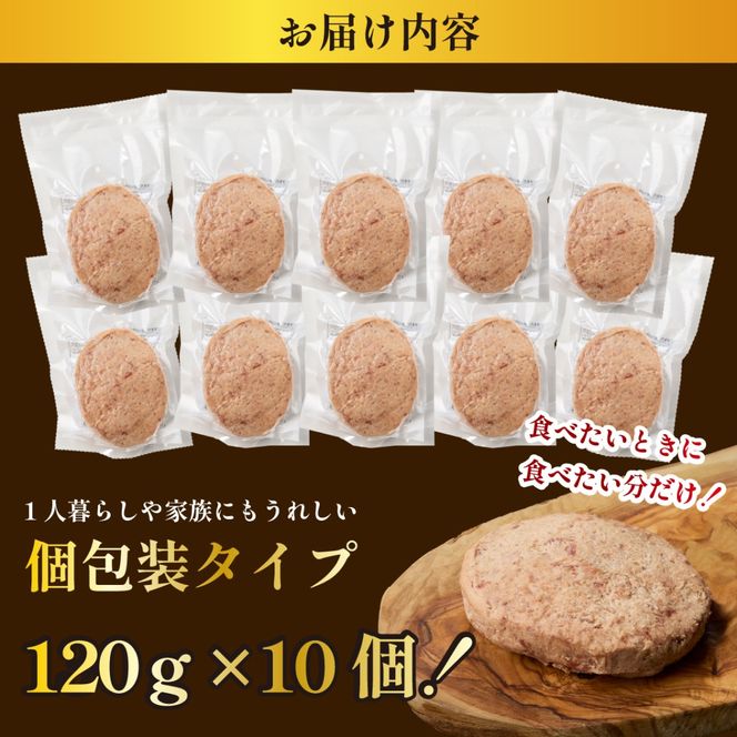 【宮崎県産黒毛和牛100％】黒毛和牛専門店の贅沢ハンバーグ（計10個）（ふるさと納税 訳あり 国産 牛肉 黒毛和牛 ハンバーグ 冷凍 特別提供 送料無料）