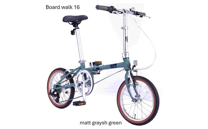 DAHON 折りたたみ自転車 Boardwalk 16インチ コンパクト SHIMANO7段変速 軽量 Matt Grayish Green マットグレイッシュグリーン 街乗り 通勤 通学｜武田産業 ダホン フォールディングバイク 人気返礼品 ボードウォーク16 三重県 四日市市 ふるさと納税