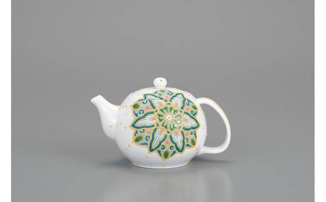 ポット急須　色絵華唐紋　相川志保 民芸品 工芸品 雑貨 ティーポット キッチン雑貨 キッチン用品 172111_CY3083