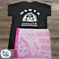 17-61 ゆるキャラ紋太・べつこグッズ(Tシャツ[ブラックXL]、タオル[ピンク])