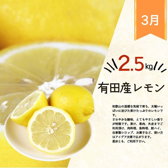 〈定期便〉【2・3・4月 全3回】紀州和歌山産旬の柑橘セット(不知火・レモン・清見)