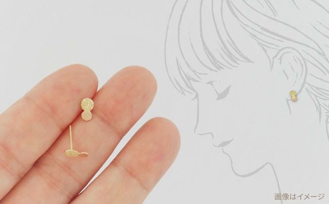 K18 まる ピアス ダイヤタガネ 糸島市 / Chloroplast / クロロプラスト ジュエリー[ALF013] アクセサリー ジュエリー K18 ピアス ゴールド 手作り ハンドメイド