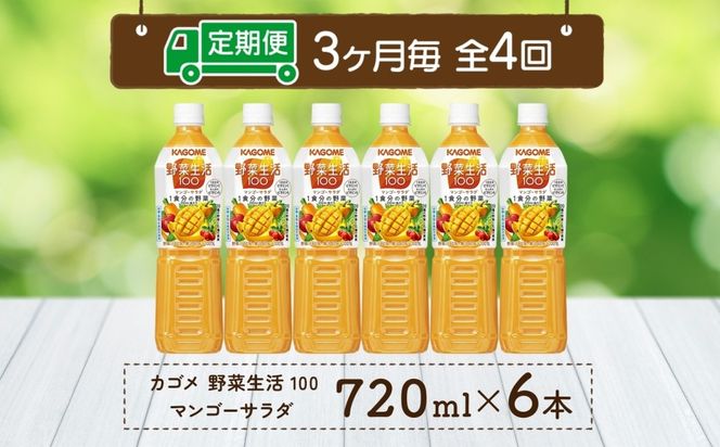 ns038-067　【定期便】3ヵ月毎全4回野菜生活100 マンゴーサラダ 720mlPET