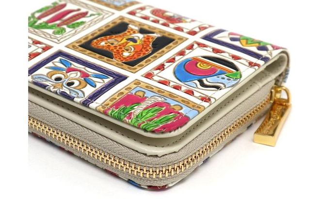 【文庫屋大関】二つ折りファスナーミニ財布 アフリカ【皮革工芸品】財布 二つ折り 小物 お札 カード 小銭 コンパクト 牛革 手作り 日本製 墨田区 東京都