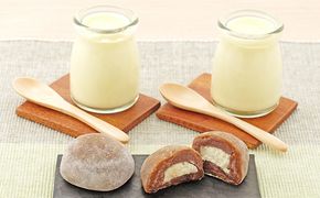 梅月菓子舗【カフェオレ大福＆だちょうプリンセット】 スイーツ デザート お菓子 和菓子 詰合せ 