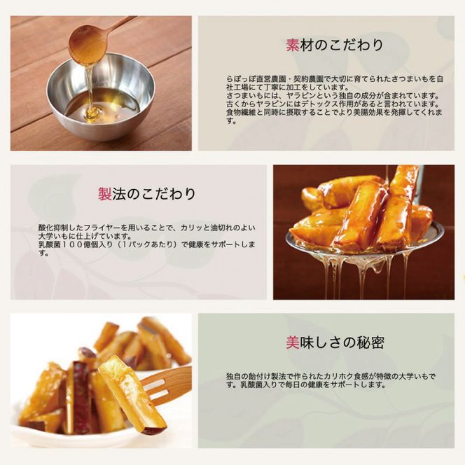 【12ヶ月定期便】らぽっぽファーム【工場直送】美腸大学いも2kg｜さつまいも 大学芋 芋 サツマイモ だいがくいも スイーツ お菓子 冷凍 美腸大学芋 人気 送料無料 茨城県 行方市 らぽっぽファーム（CQ-72）